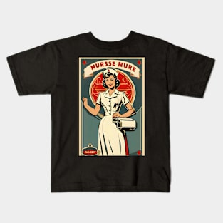 Retro nurse art Kids T-Shirt